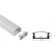 ALU PROFIL U 1m-es, átlátszó előlappal