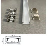 ALU PROFIL "U" átlátszó előlappal, 2m