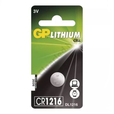 GP B1565 lítium gombelem, CR1216