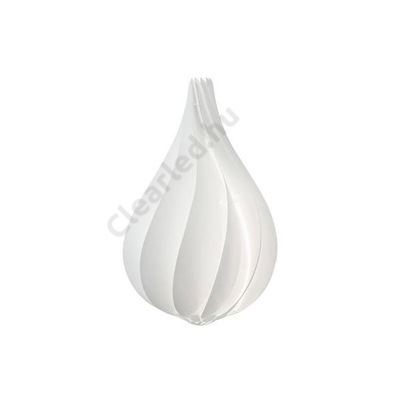VITA 02102 ALVA csepp alakú fehér lámpabúra + VITA 04005 fehér függeszték összeállítás