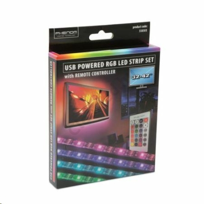 RGB LED szalag háttérvilágító szett 32-42'' TV-hez USB