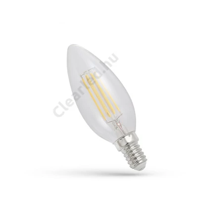 Spectrum LED WOJ14332 filament átlátszó gyertya E14 4W 4000K