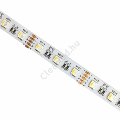 LED szalag RGB + semleges fehér beltéri IP20 SMD5050 60LED 12W/m 12mm