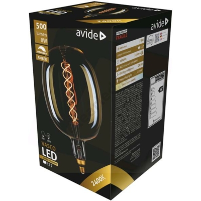 Avide LED Jumbo filament VASCO 170x285mm Amber 8W E27 2400K DIMM