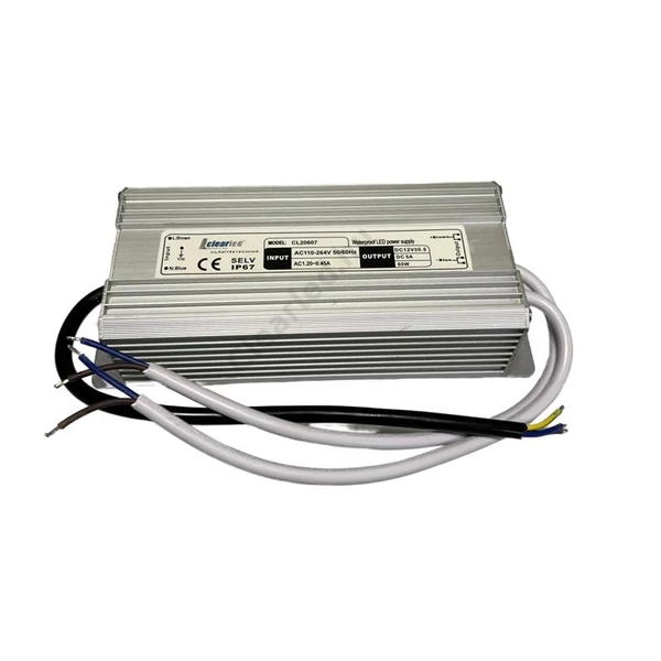 LED tápegység DC12V 60W IP67 fémházas