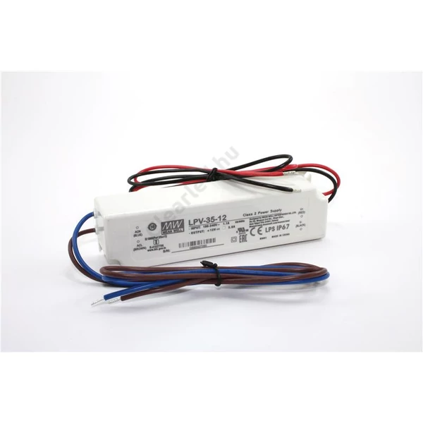 Mean Well LPV-35-12 LED tápegység 36W műanyagházas