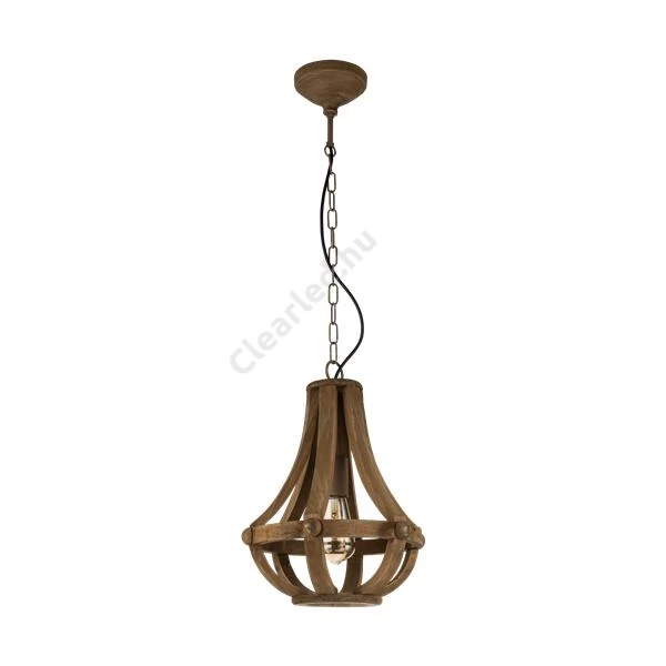 EGLO 49724 KINROSS függeszték E27 barna 31cm