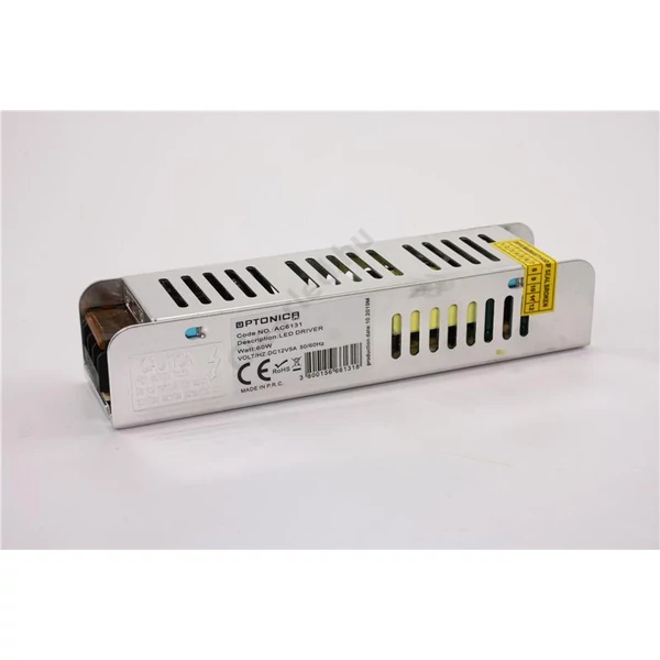 OPT AC6131 LED tápegység 12V DC IP20 60W fémházas