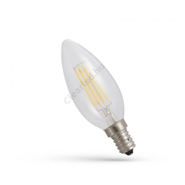 Spectrum LED WOJ14388 filament átlátszó gyertya E14 6W 4000K