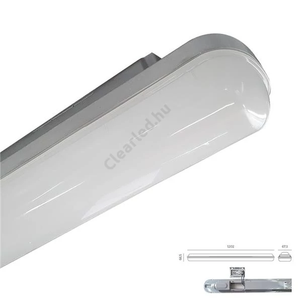 Luxera 31602 ELMINA mennyezeti lámpatest, 120cm, 36W, 2850lm, 4000K, IP65