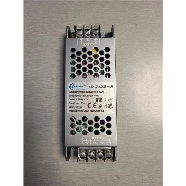 LED TÁPEGYSÉG 12V DC IP20 100W SZERELHETŐ FÉMHÁZAS