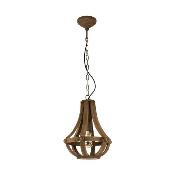 EGLO 49724 KINROSS függeszték E27 barna 31cm